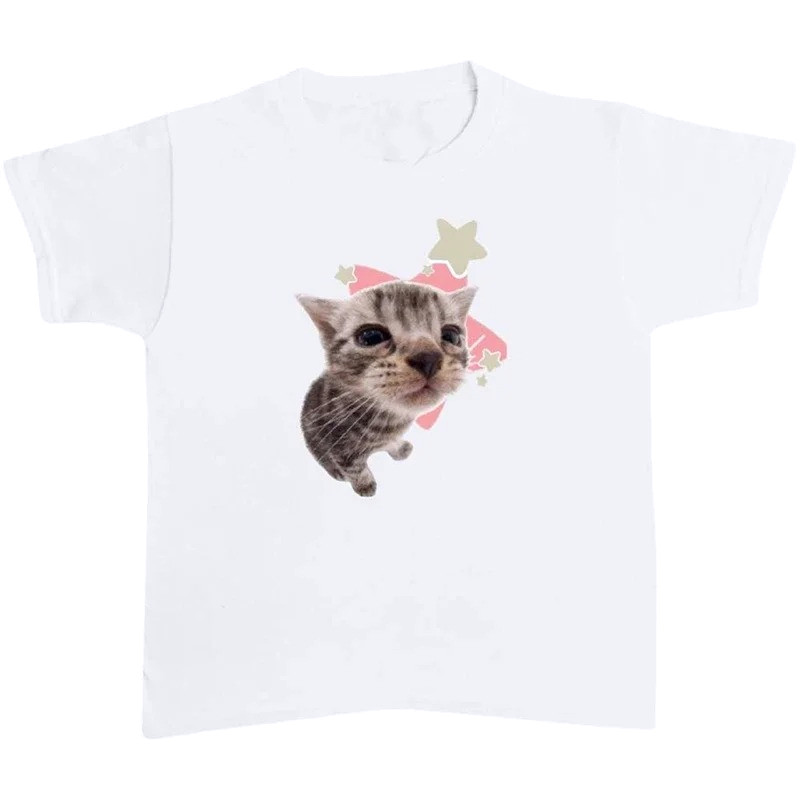 Summer Clothing Reviews - T-shirt décontracté Harajuku Cat Fairy pour