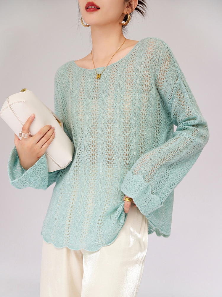 Quality Summer Clothing For Women - ADDONEE printemps été femmes pull creux