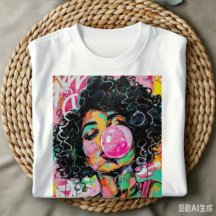 Summer Clothing Vibes - T-shirt graphique décontracté pour femme, col