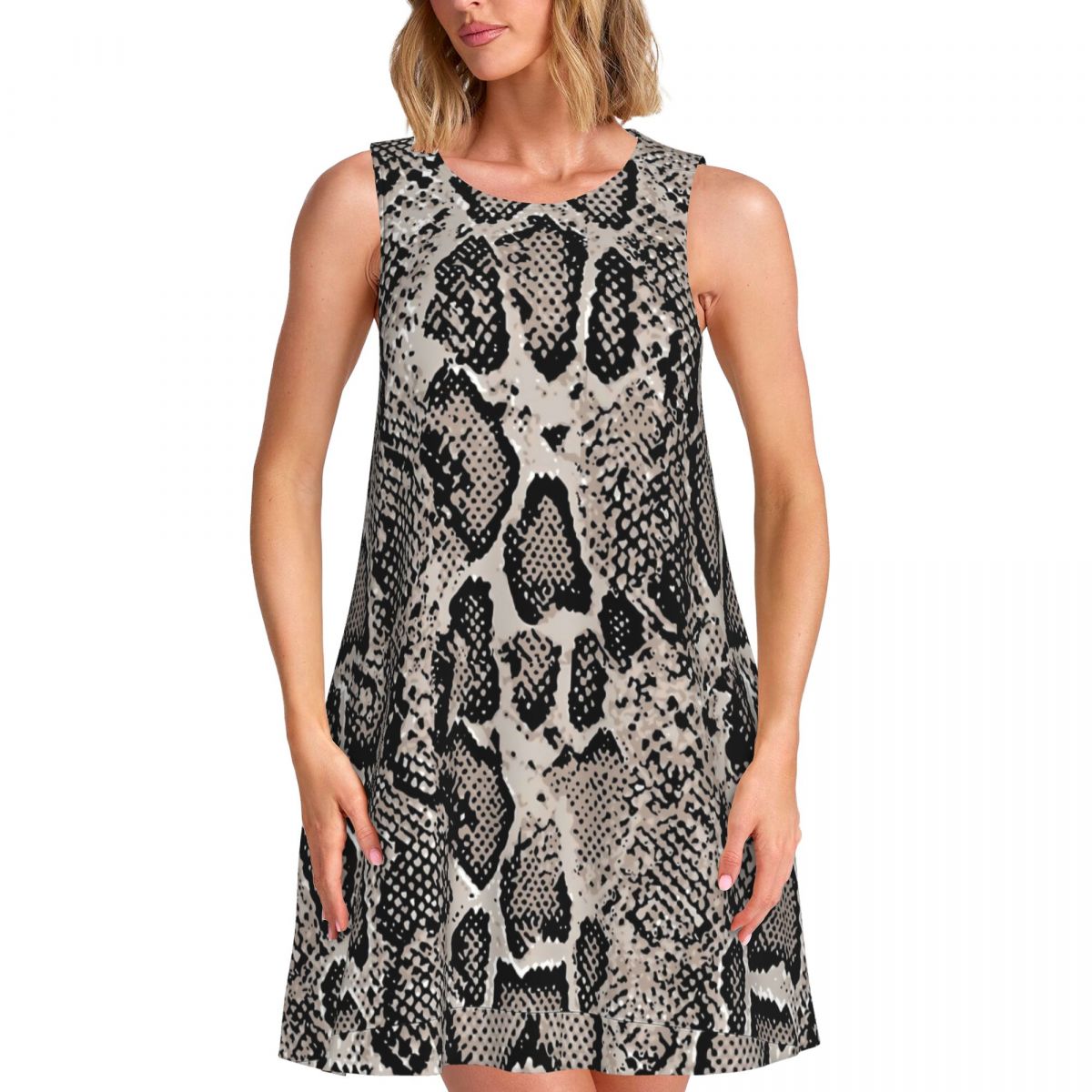 Summer Clothing Ideas For Women - Robe sans manches élégante pour femme,
