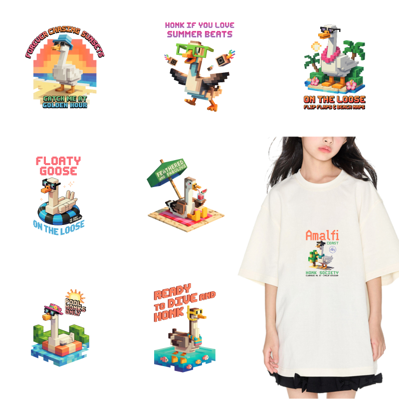 Summer Clothing Vibes - 2PCS Amalfi Duck Summer Vibes Patchs