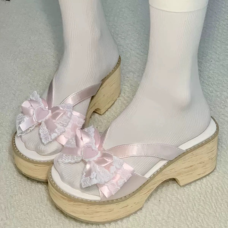 Summer Clothing Elegant - Sandales à plateforme épaisses en bois