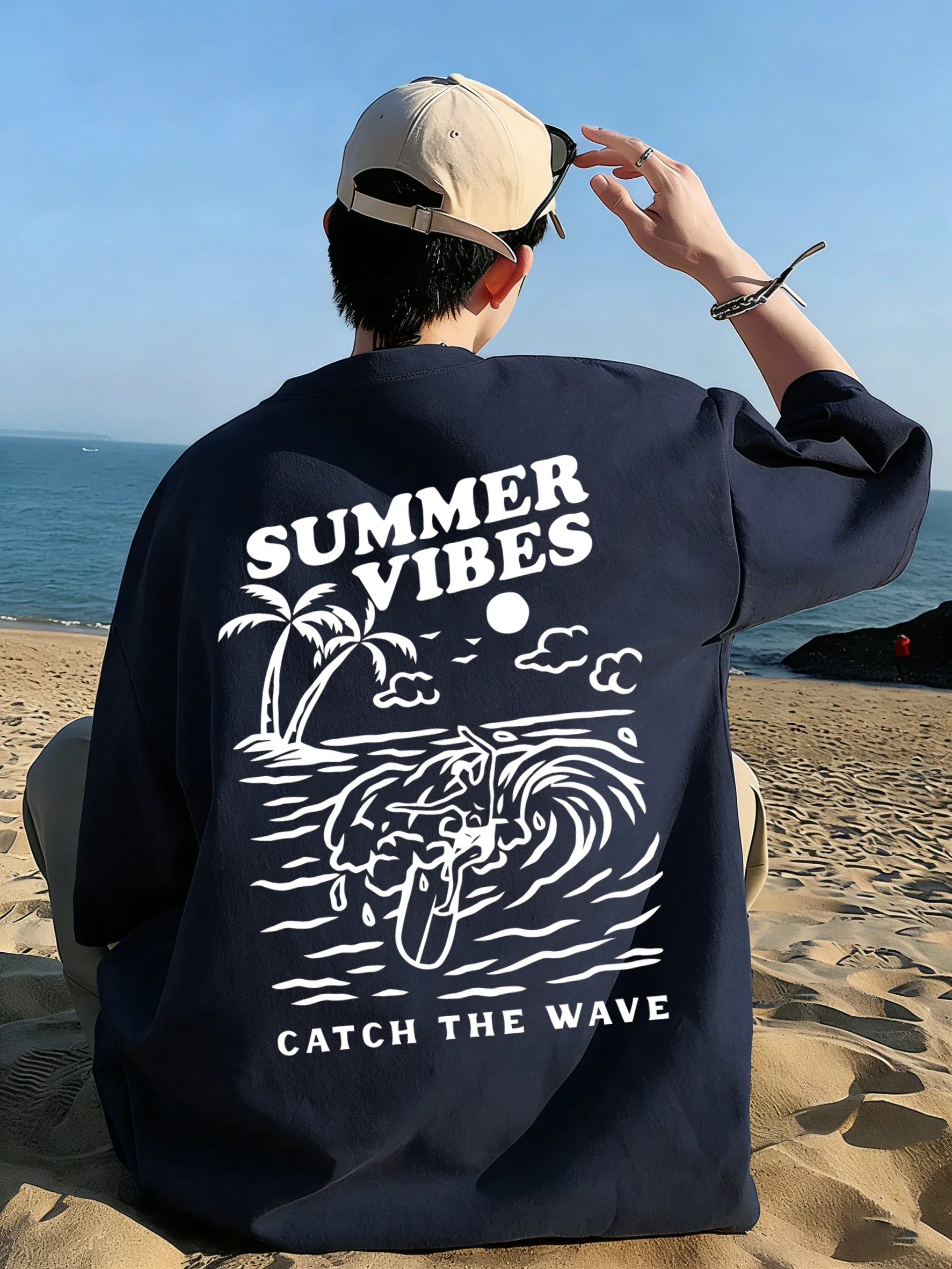 Summer Vibes Clothing Men - T-Shirt à manches courtes pour hommes,