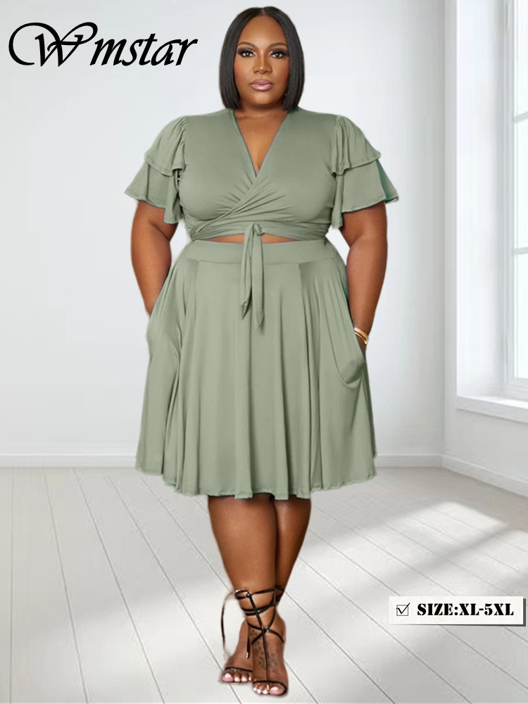 Summer Clothing Bundle - Wmstar-Ensemble de mini jupes à col