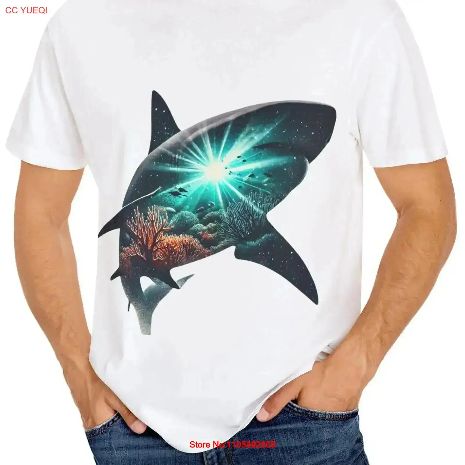 Summer Vibes Clothing Men - T-shirt teint en pièce d'inspiration océanique,