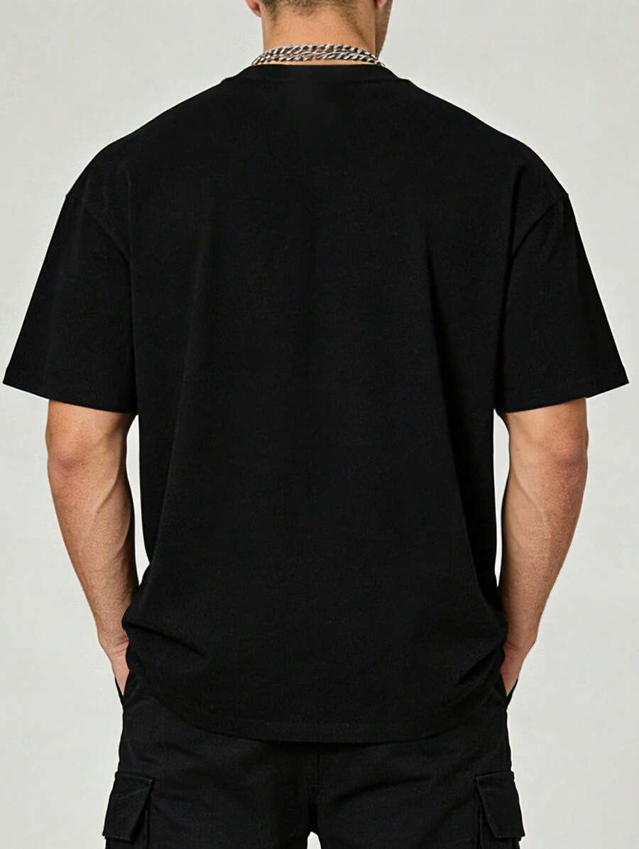 T-shirt en coton noir imprimé  - Summer Clothing Quotes avis et prix
