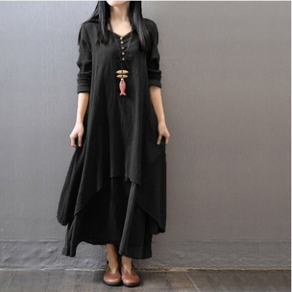 Robe Maxi à Manches sulfpour F - Indian Summer Vintage Clothing avis et prix