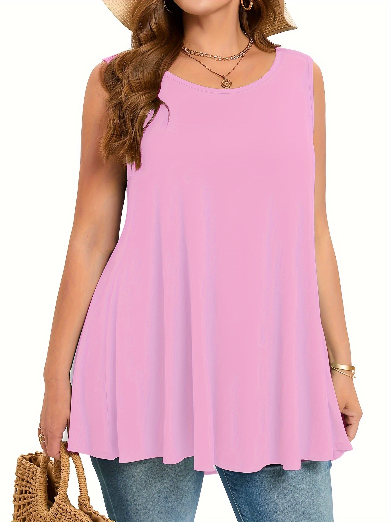 Grande taille Simple solide dé - Summer Clothing Plus avis et prix