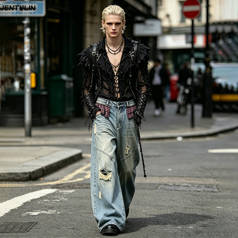 Nouveau Jean à rivets pour hom - Summer Vibes Clothing Men avis et prix