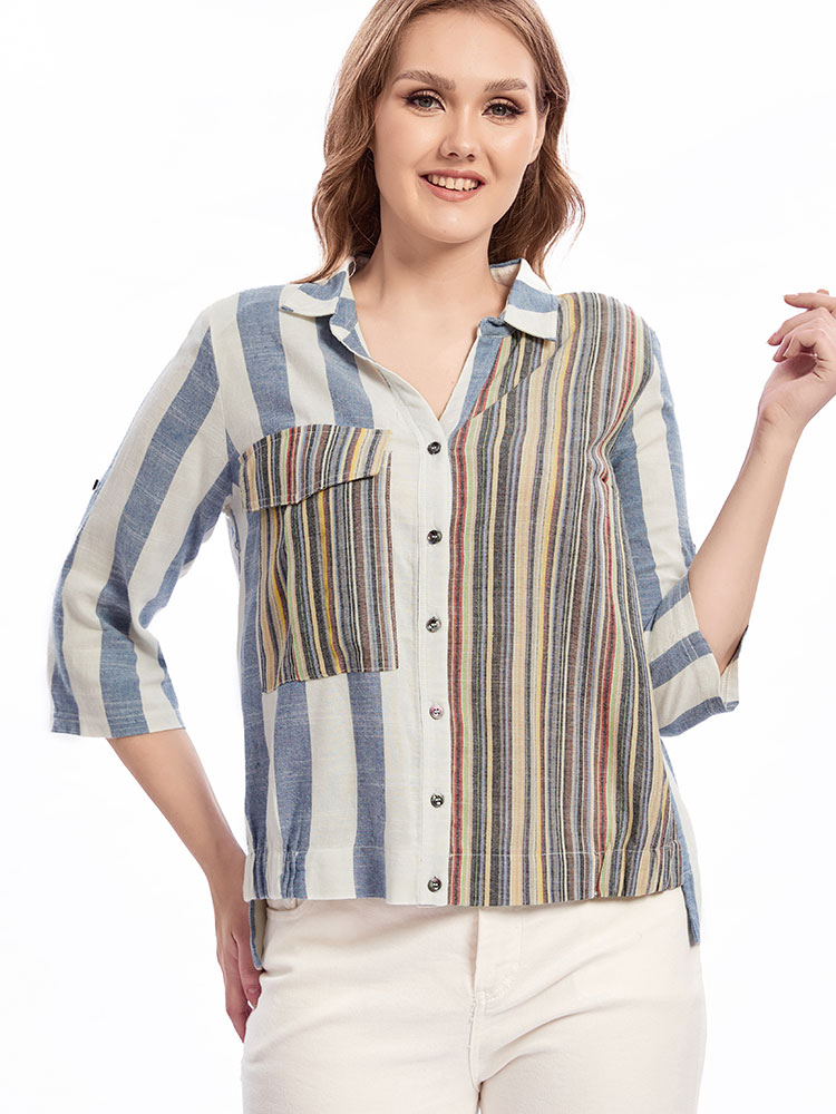 Chemise à Revers Tissée pour F - Summer Clothing Plus avis et prix