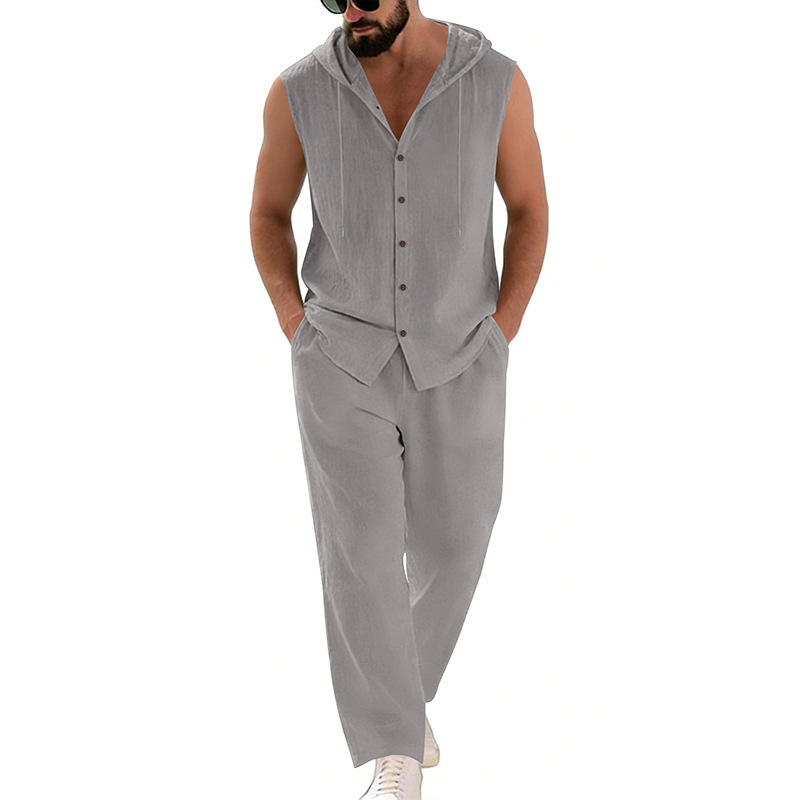 Costume décontracté en lin pou - Summer Clothing Sets avis et prix