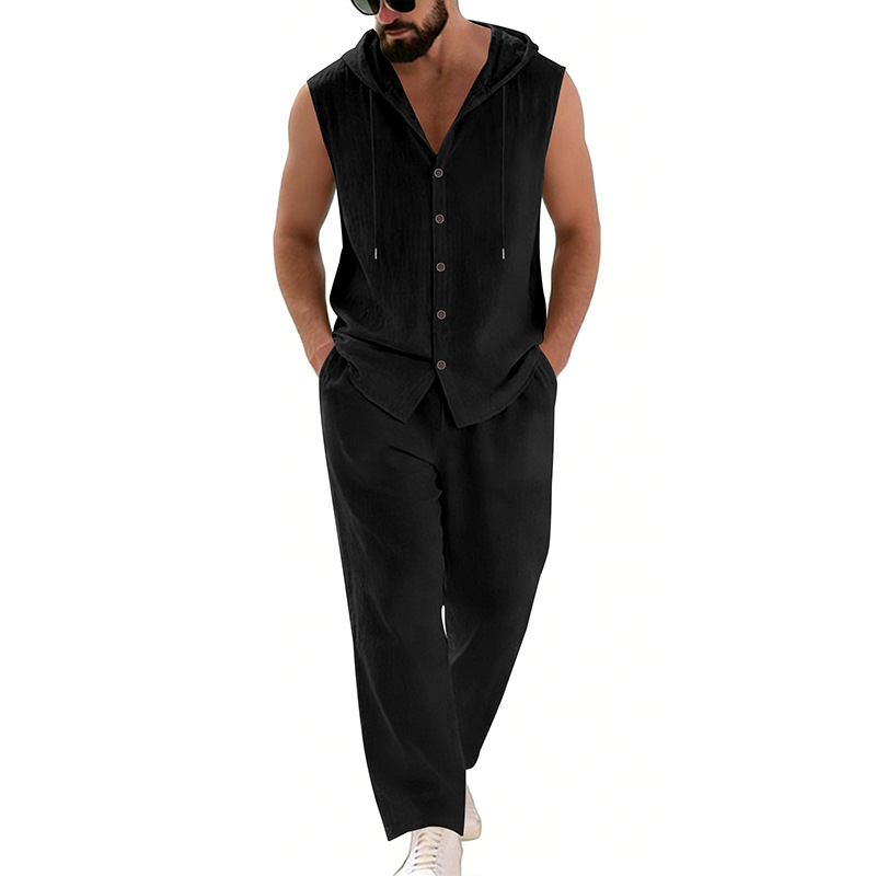 Costume décontracté en lin pou - Summer Clothing Sets avis et prix
