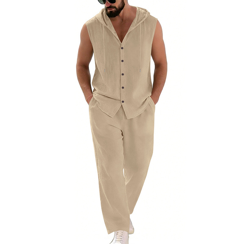 Costume décontracté en lin pou - Summer Clothing Sets avis et prix