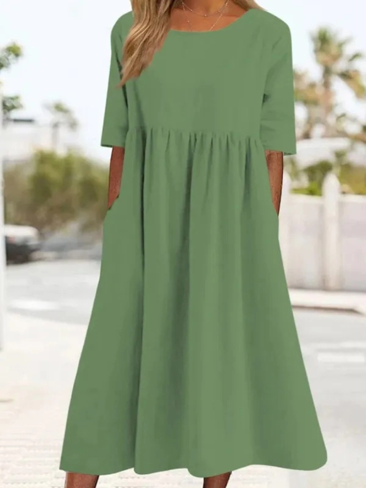 Robe à col rond pour femmes, n - Summer Clothing Colors avis et prix