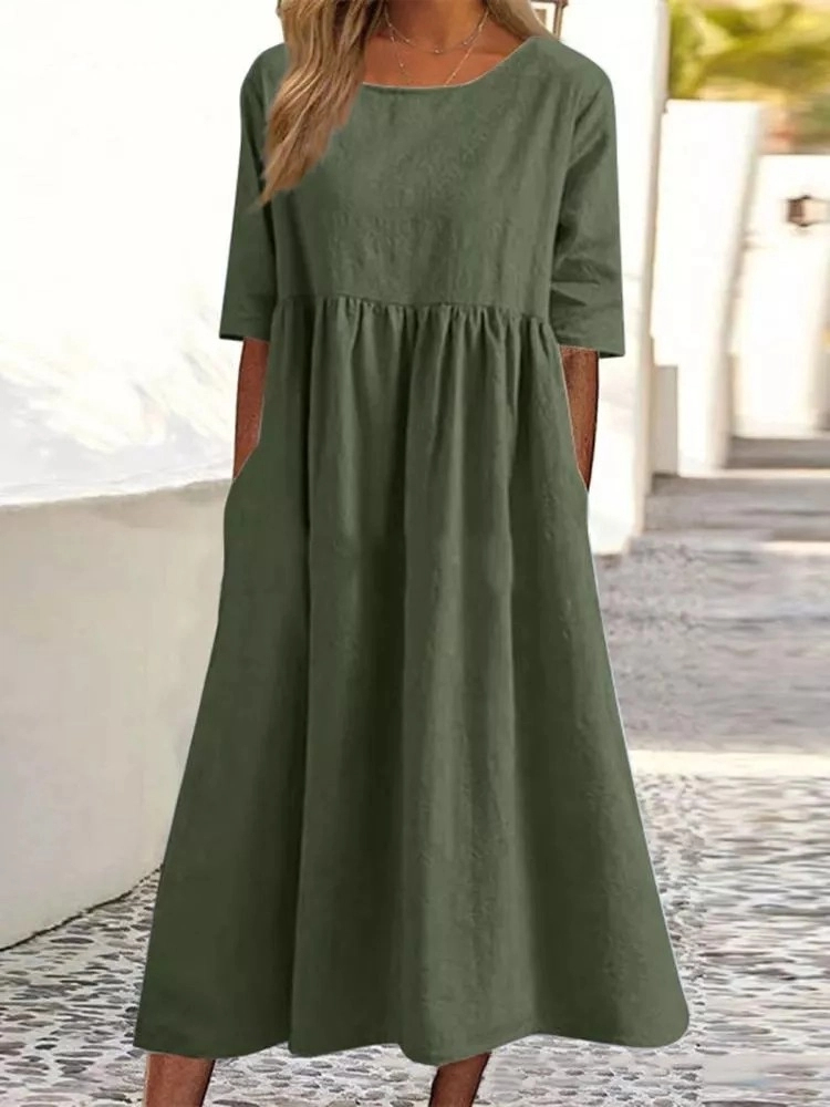 Robe à col rond pour femmes, n - Summer Clothing Colors avis et prix