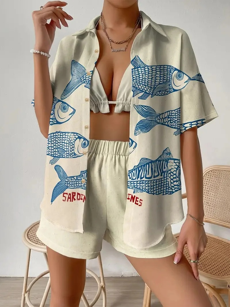 Ensemble 2 pièces imprimé à la - Summer Clothing Vacation avis et prix