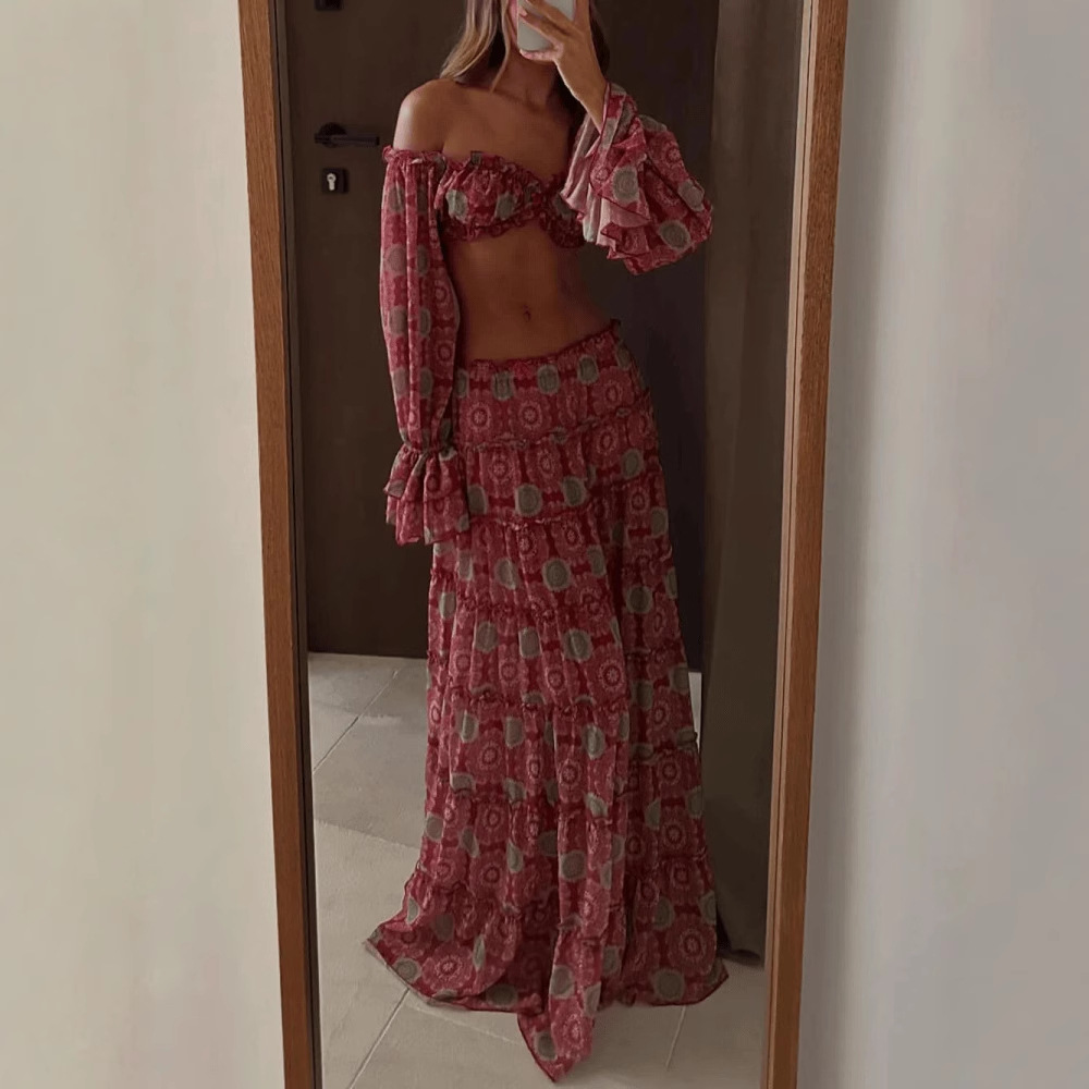 Ensemble deux pièces jupe impr - Summer Clothing Vacation avis et prix